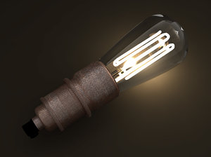 eco-filament pear shaped bulb 3D