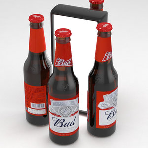 3D model beer budweiser bud