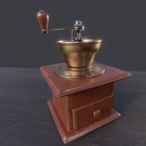 3D vintage coffee grinder