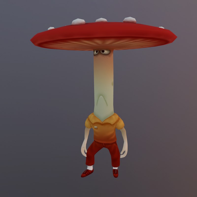 Mushroom Character Rigged 3d Model Turbosquid 1224858 