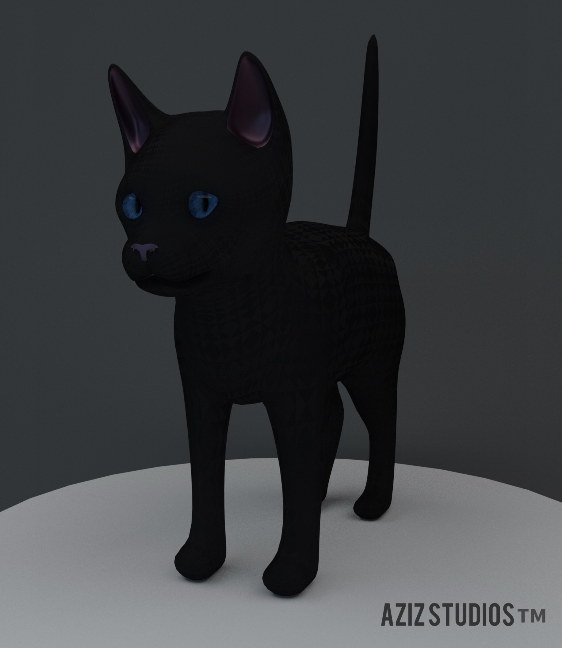 3D black cat model - TurboSquid 1224936