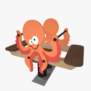 playground spring octopus 3D model