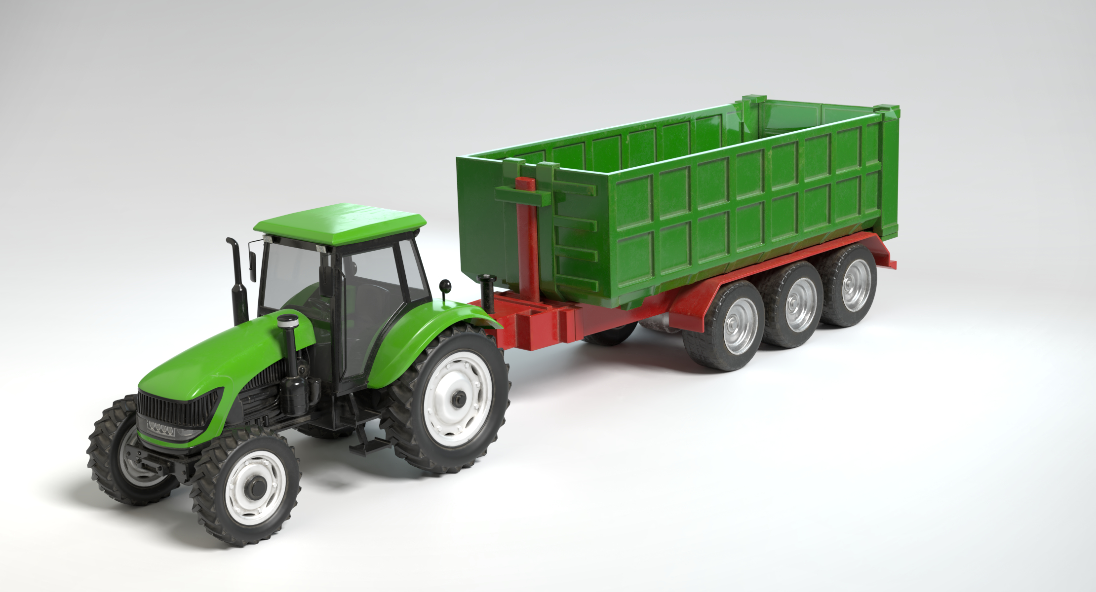 3D model farm tractor trailer TurboSquid 1225382