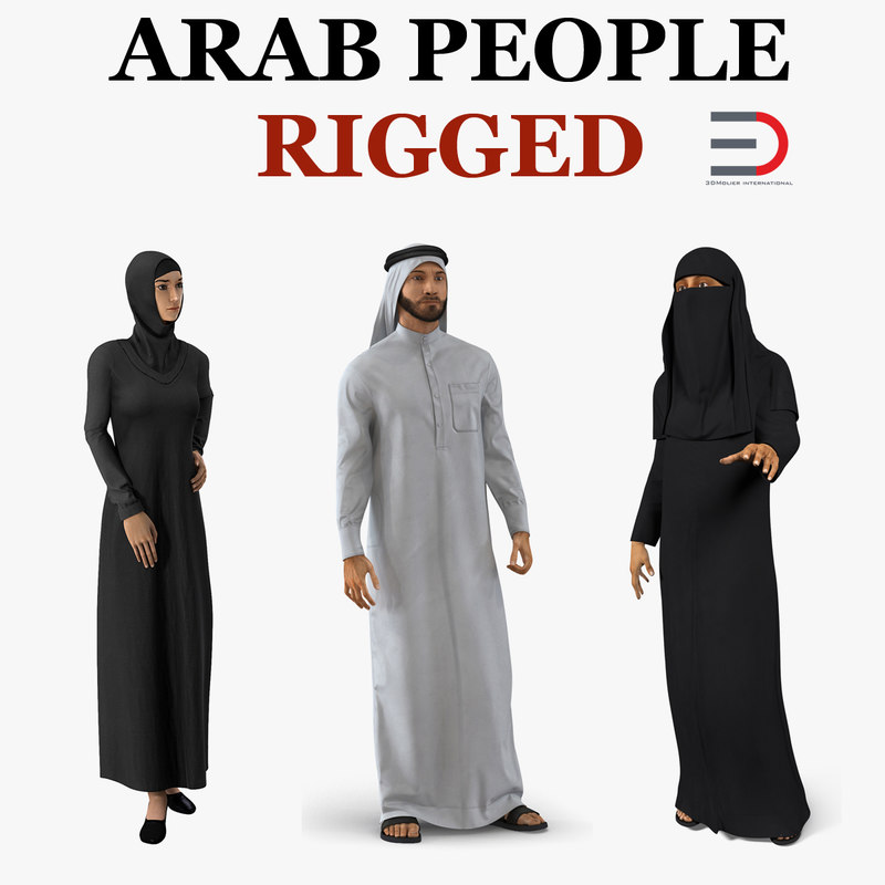 3d arab people models