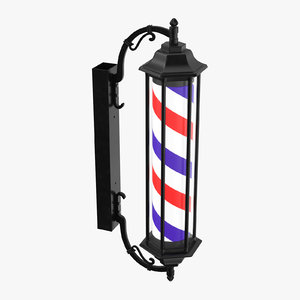 barber shop pole 02 3D model