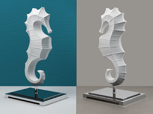 jonathan adler ceramic seahorse 3D
