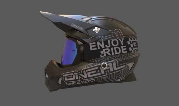 Motocross helmet goggle n 3D model 