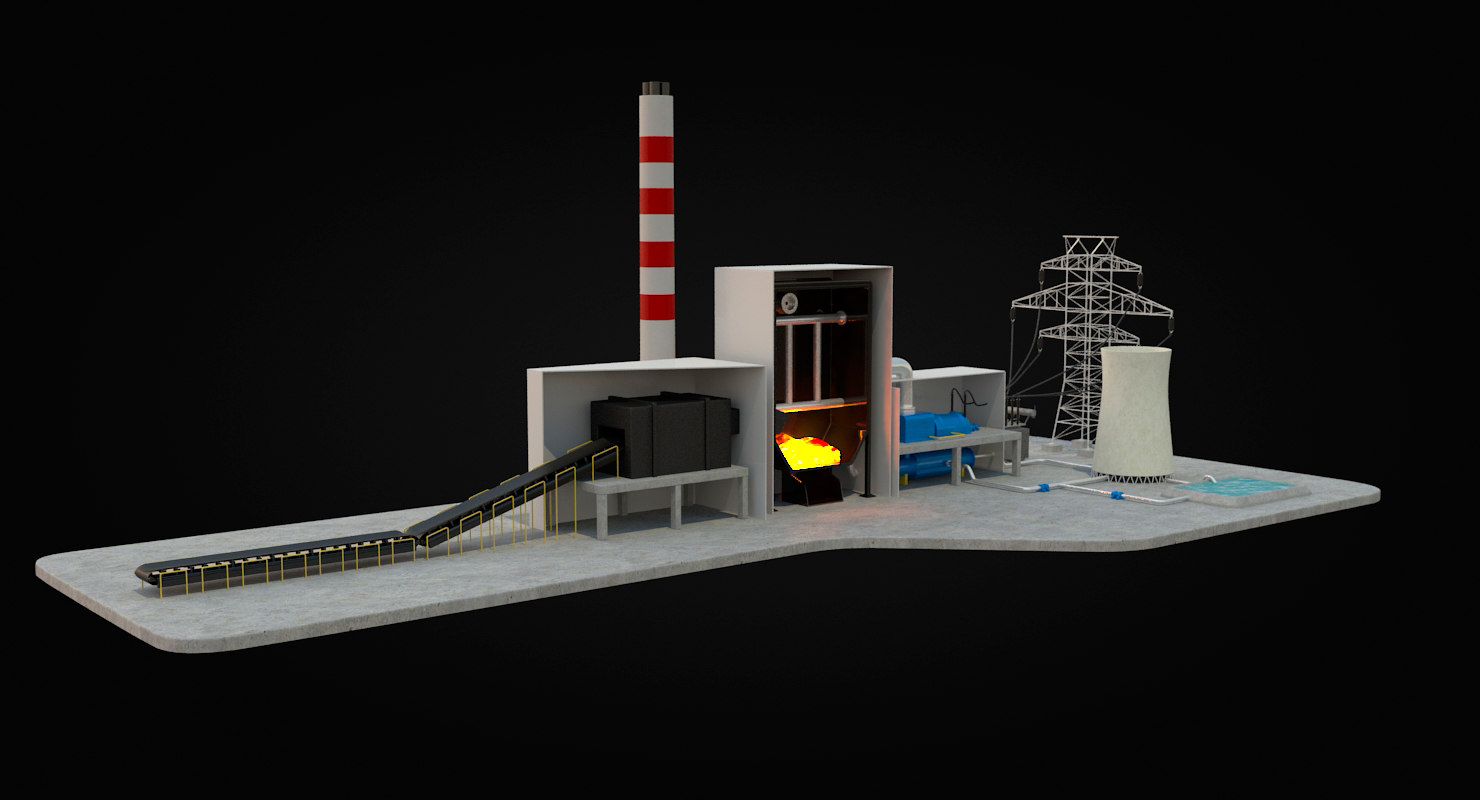 3D model coal power station diagram - TurboSquid 1225828