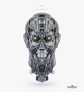 cyborg head 3D model