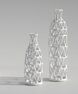 west elm papier-mache vases model