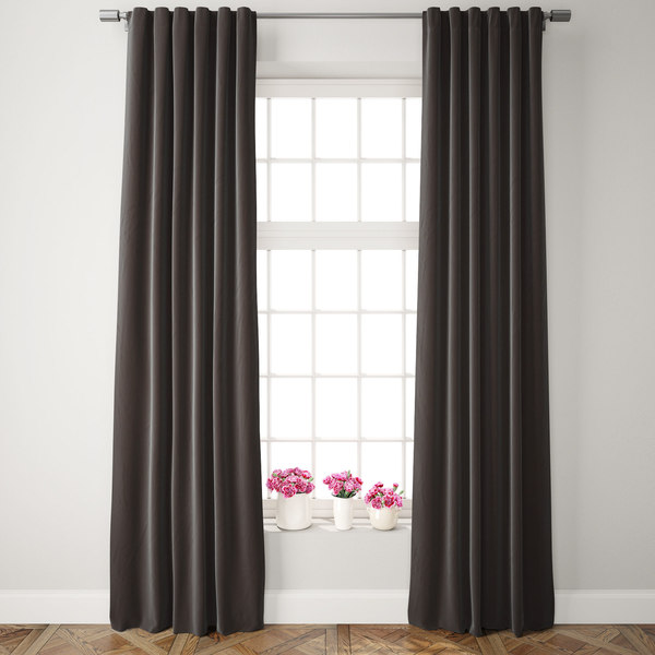 Velvet Pole Pocket Curtains 3d Model Turbosquid 1226156