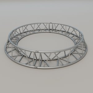 triangular circular truss 3D