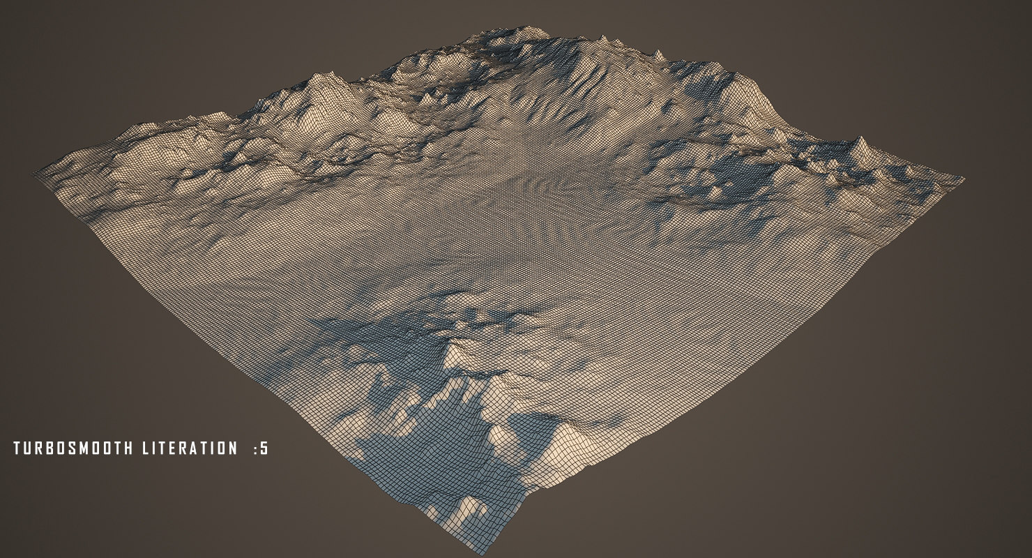 3d model mud desert