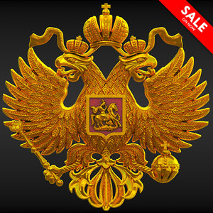 double-headed russian eagle 3D model