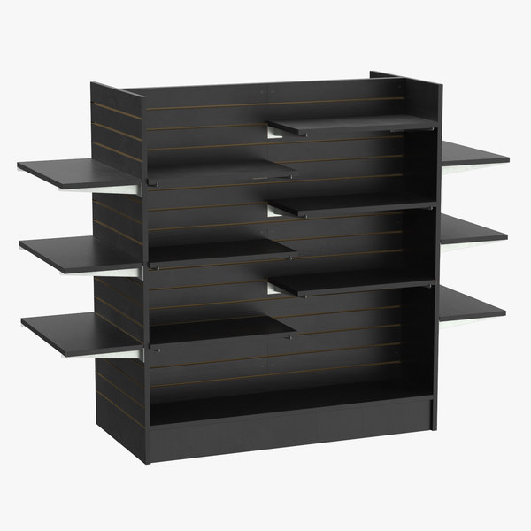 Modelo 3d Paneles Y Estanterías De, Slat Board Shelving