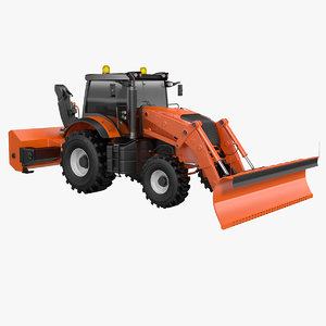 snow removal tractor 3D model