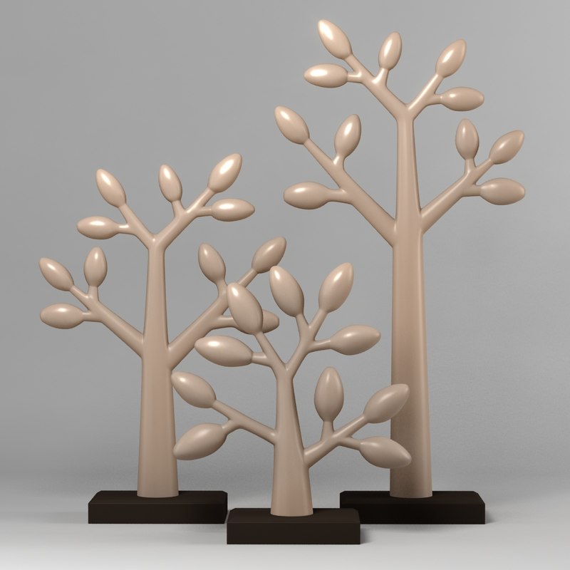 3D clay trees model TurboSquid 1226455