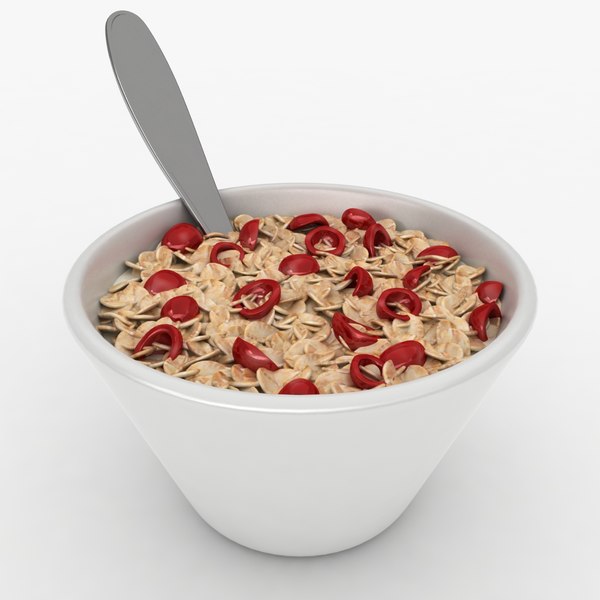 ボウル2とオートミール3dモデル Turbosquid