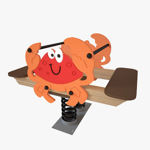 3D model playground spring crab