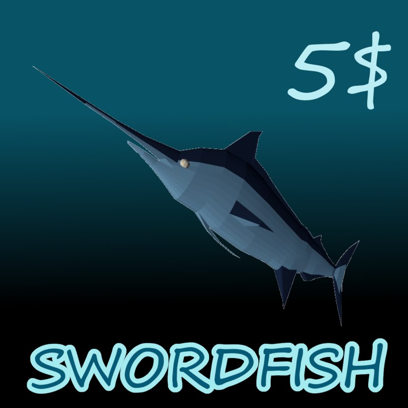 3D swordfish fish TurboSquid 1226829