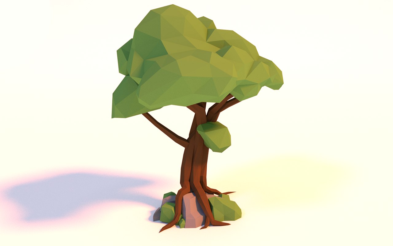 Lowpoly tree 3D model TurboSquid 1226851