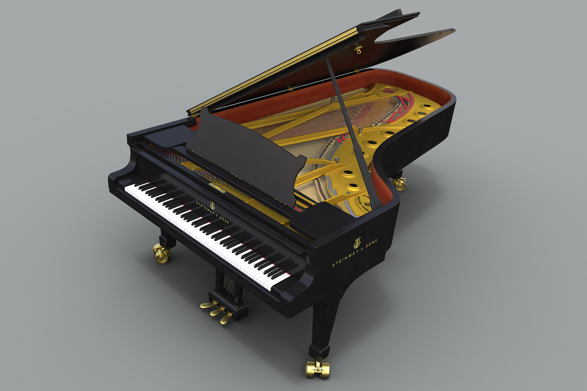 Steinway sons concert grand piano 3D - TurboSquid 1226858