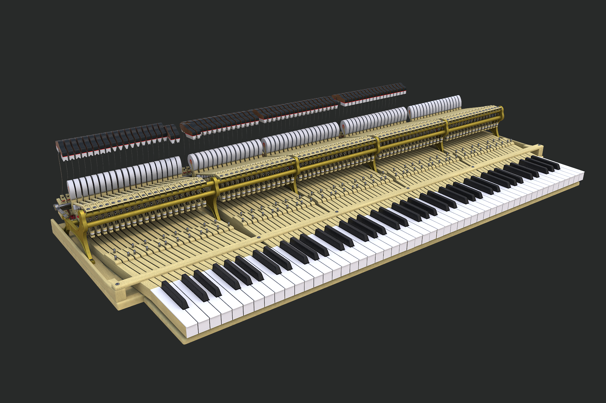 Steinway sons concert grand piano 3D - TurboSquid 1226858