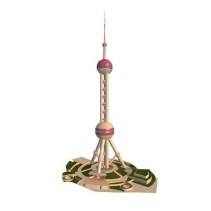 shanghai pearl 3D model