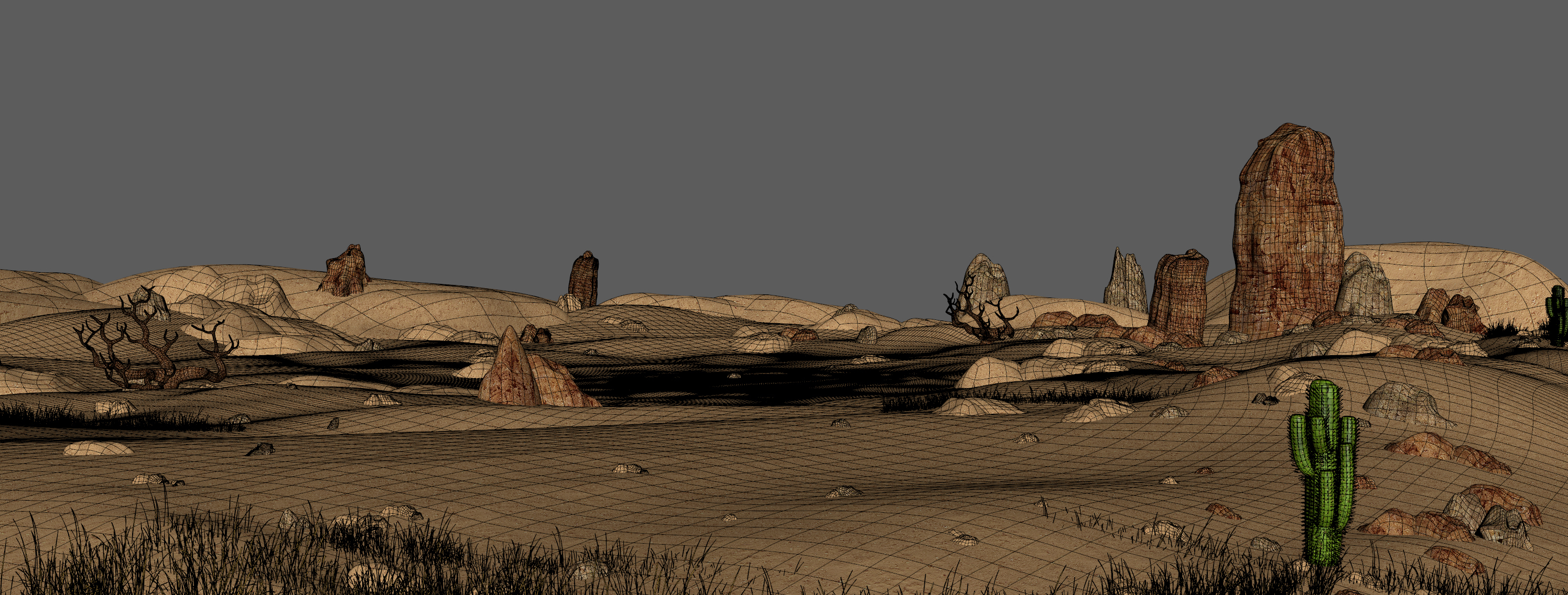 沙漠景观3d模型