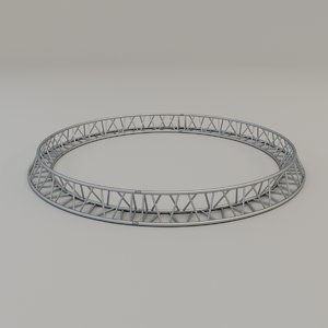 triangular circular truss 3D model