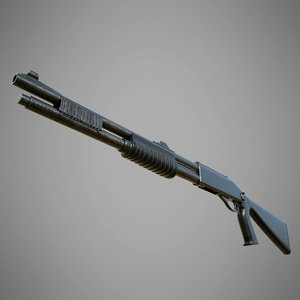 3D model remington 870 mcs