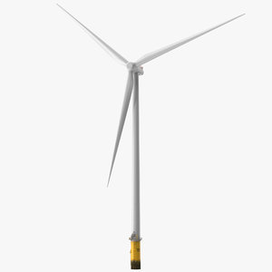 offshore wind power turbine 3D model