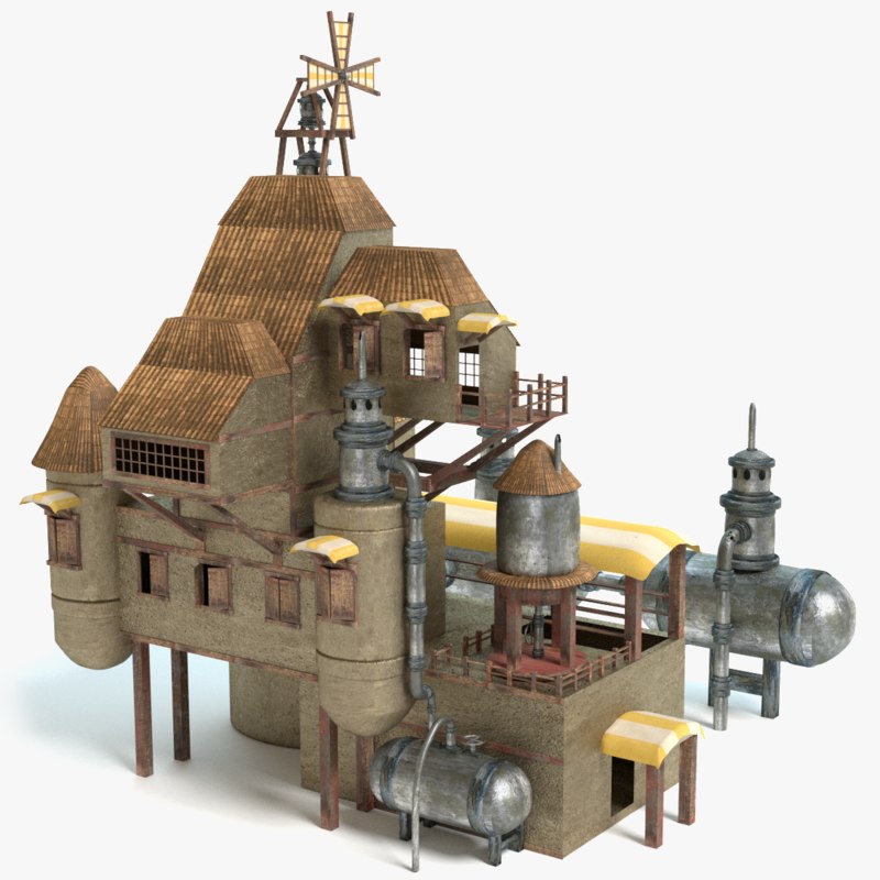 steampunk-house-model-turbosquid-1227432