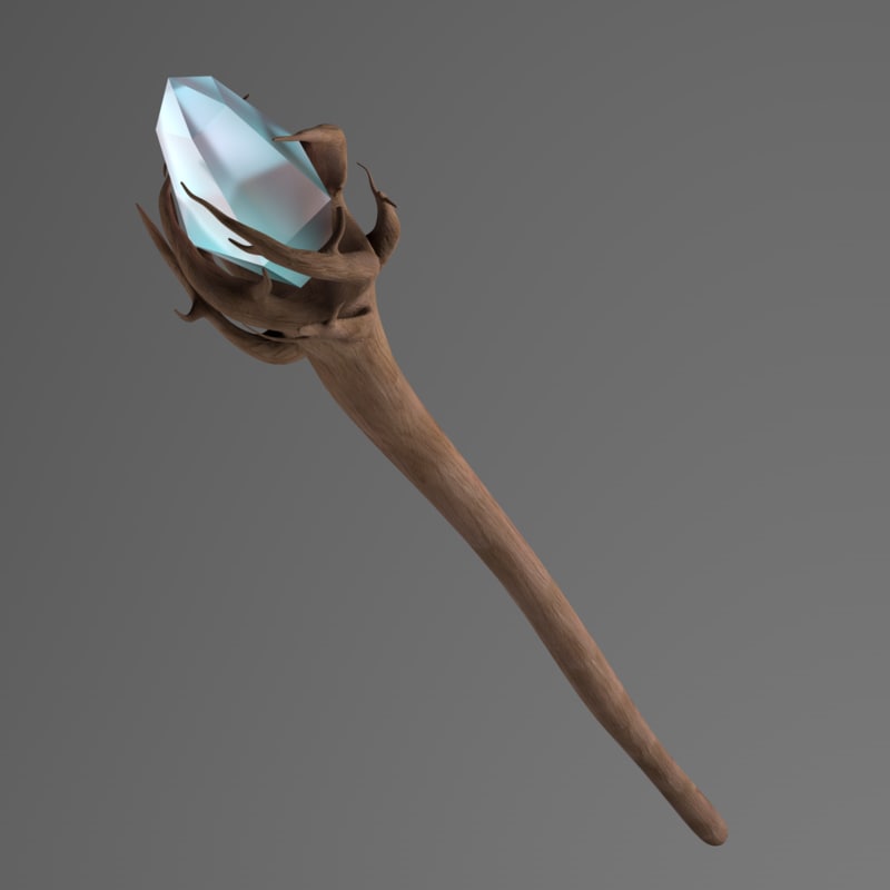 Wooden staff model - TurboSquid 1227552