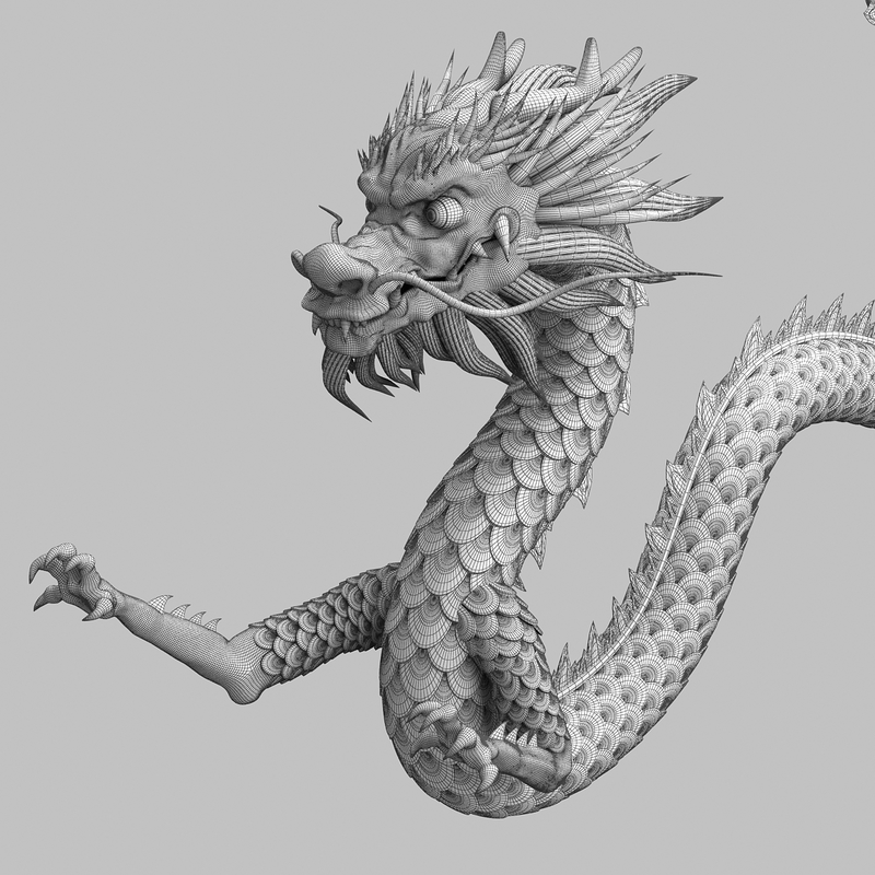 3d Dragon Chinese Turbosquid 1227655