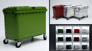 wheelie bin dumpster 3D model
