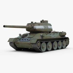 3D model ww2 russian 85 tank tracks
