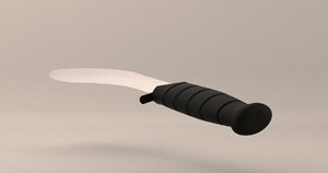 3D kukri knife
