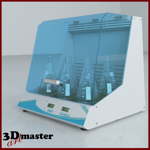 incu-shaker non-slip rubber flat 3D model