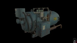 3D old water boiler