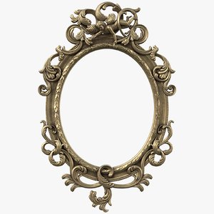 baroque mirror frame 3D model