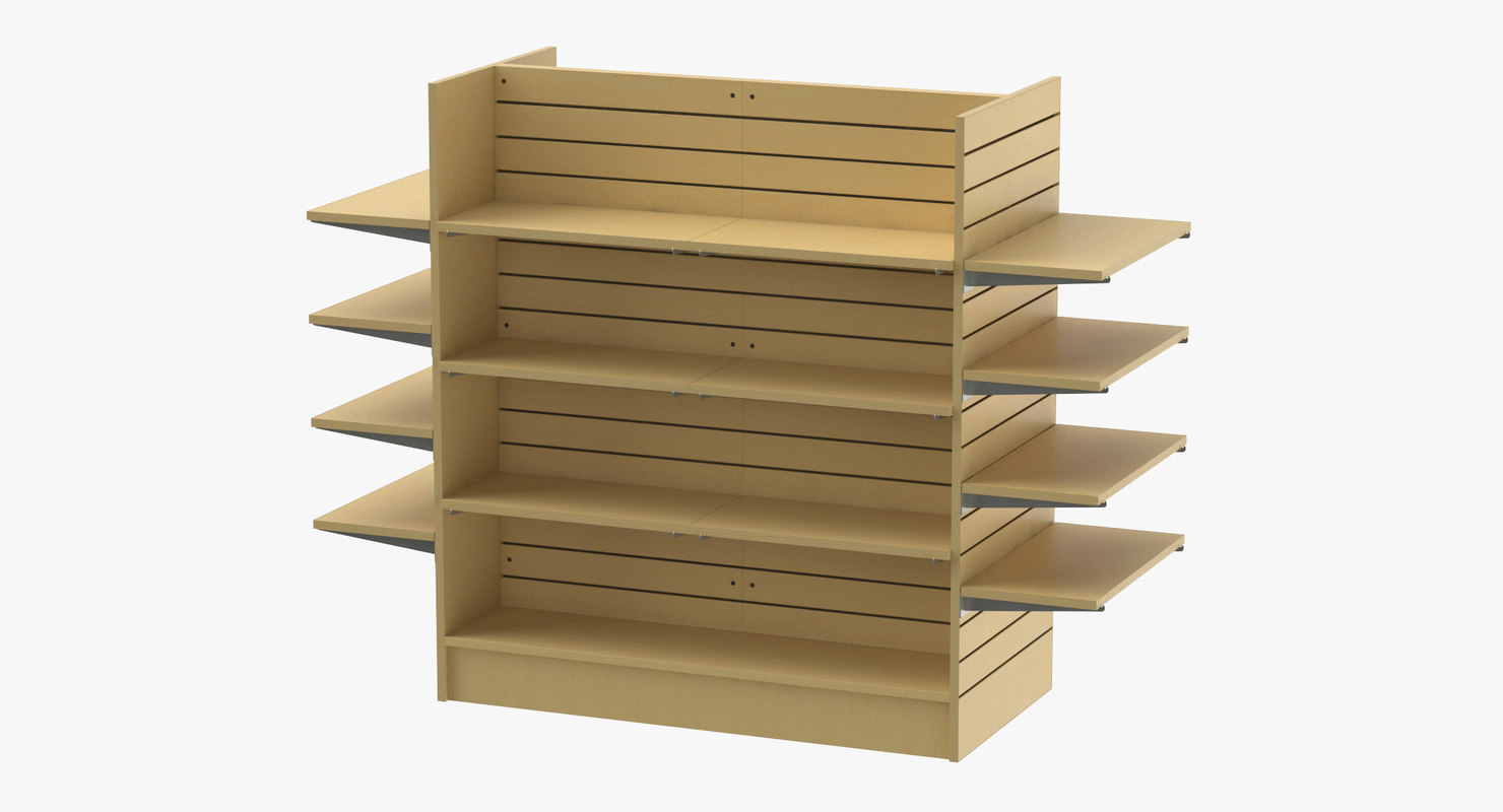 3D slat wall gondolas shelves TurboSquid 1228290