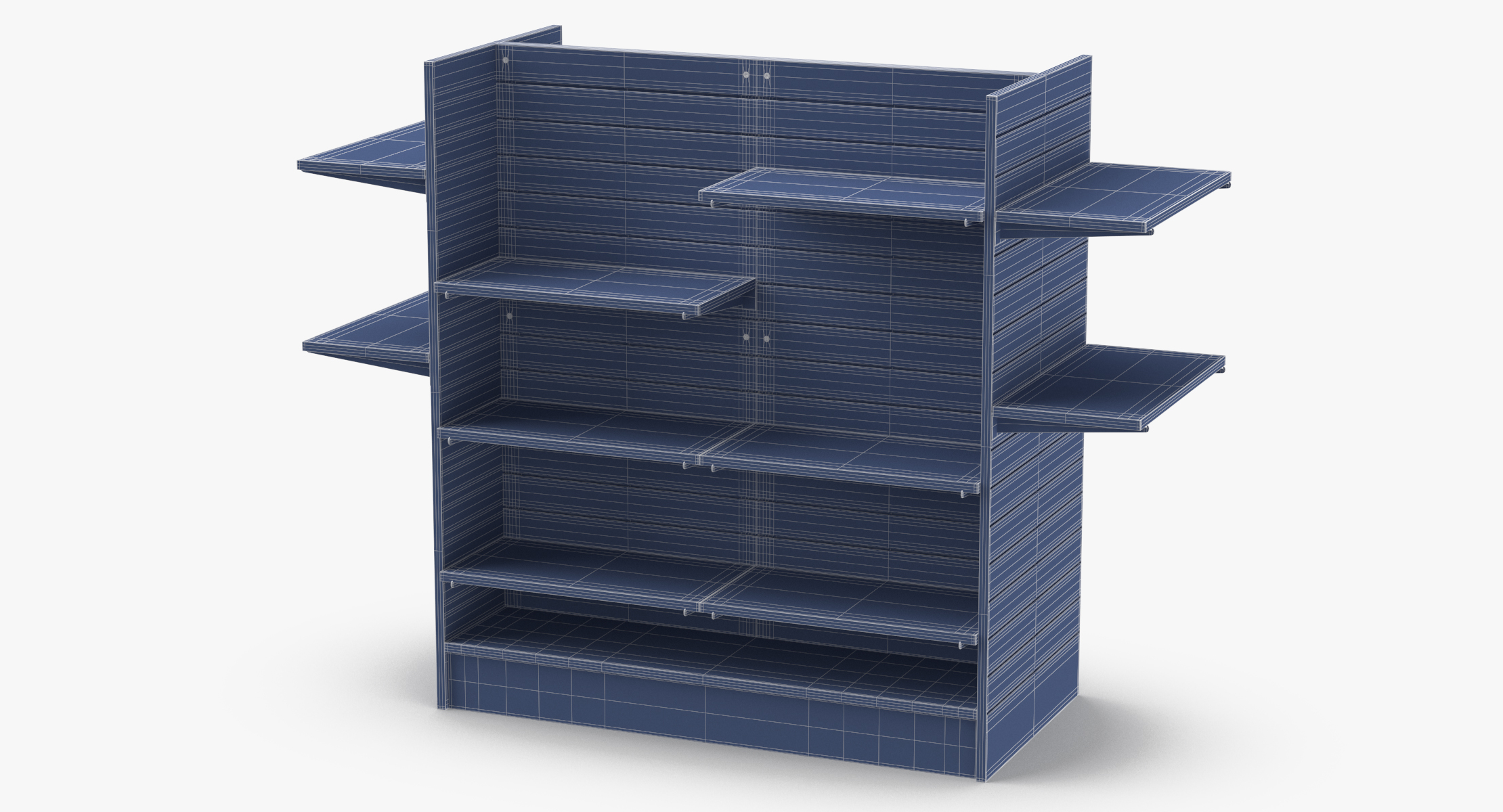 Slat wall gondolas shelves 3D model TurboSquid 1228381