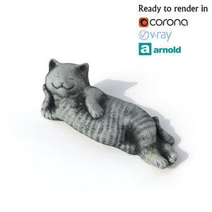 statuette cat model