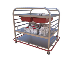 3D medical supply cart