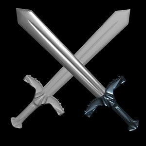 one-handed sword blade 3D model