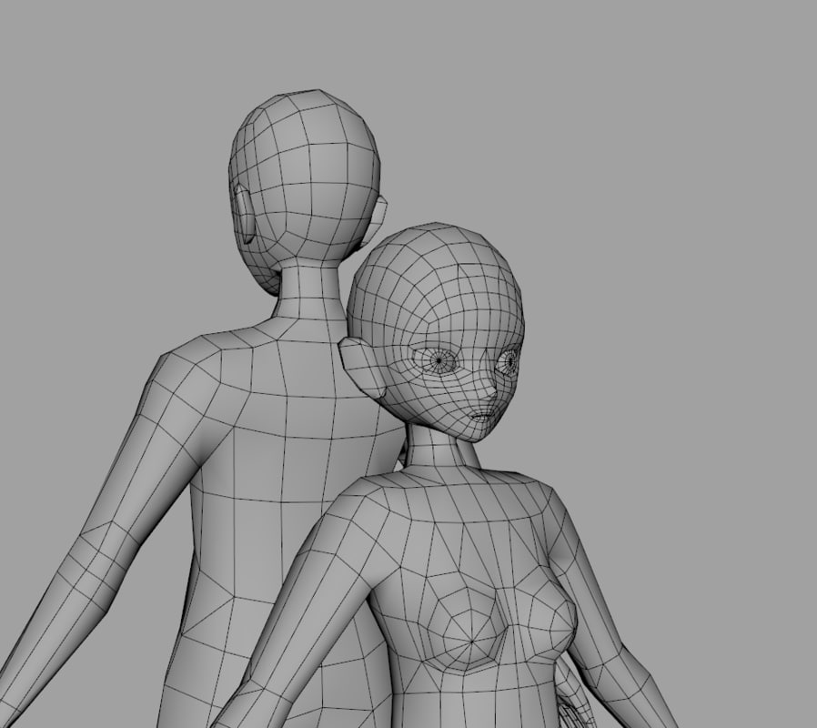 Modelo 3d Anime Base Lowpolygon Turbosquid