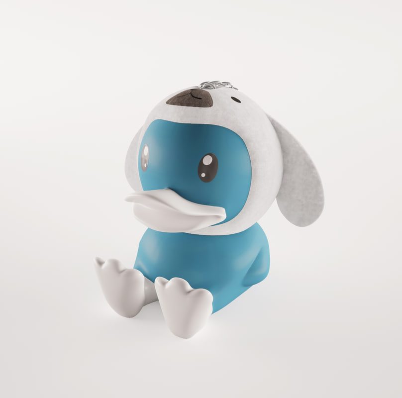 duck plush keychain