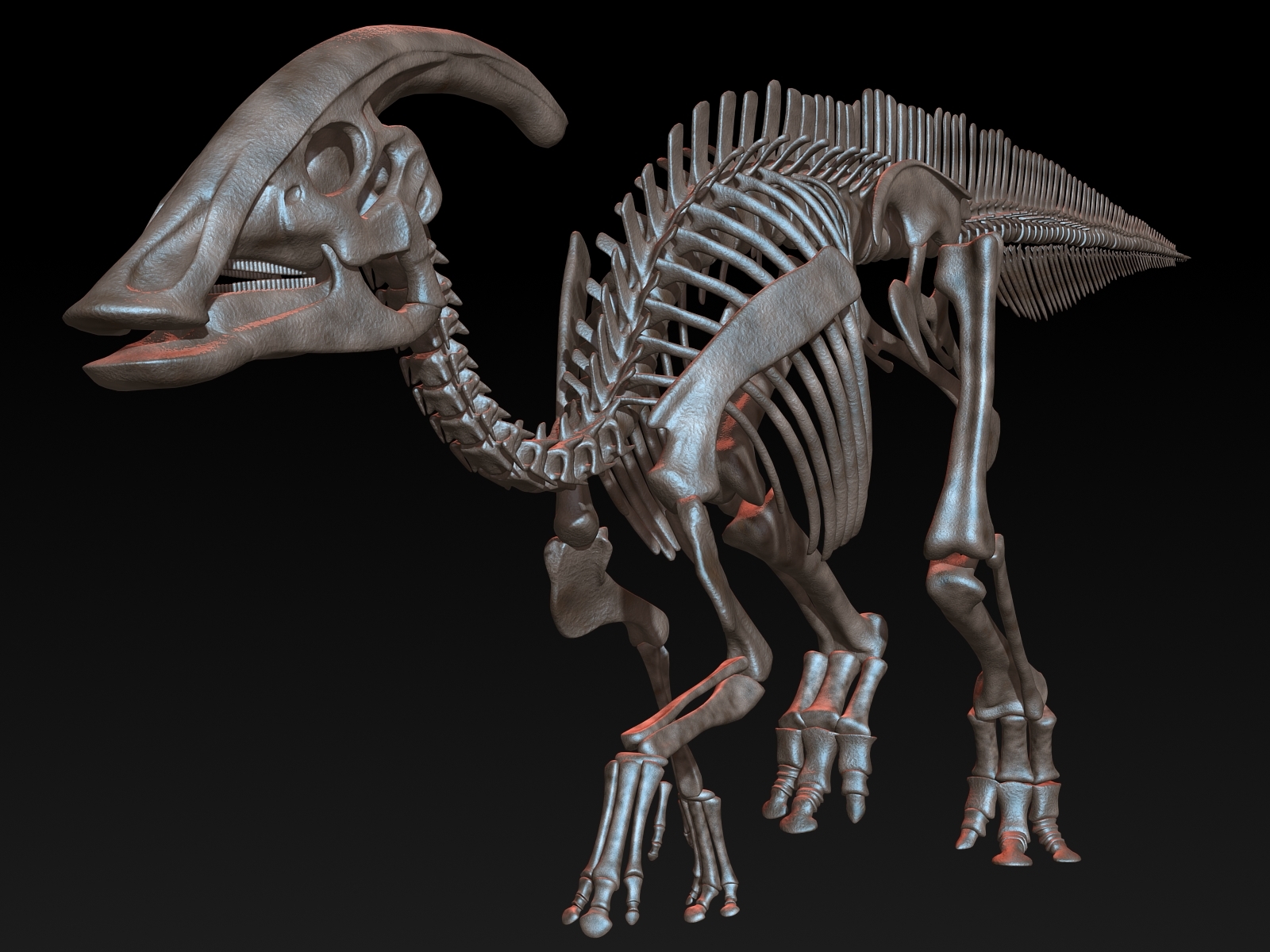 feathered parasaurolophus