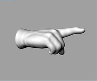 clenched fist 3d obj